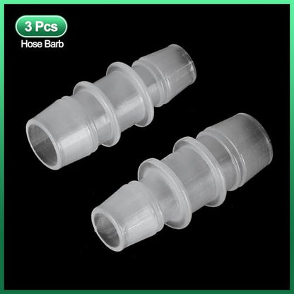 PATIKIL Hose Barb Reducer, 3 Pcs 5/8" to 1/2" Hose ID Connectors Joint Plastic Pipe Fitting Splicer Mender Union Adapter for Air Water Fuel Gas Aquarium, White - size: 5/8" to 1/2"