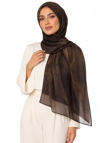 Watercolor Floral Hijab Scarf for Women - color: Rp-20#