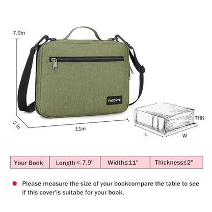 Bible Cover Case for Women Large Bible Cover for Girls Bible Study Supplies Accessories with Handle and Shoulder Strap | Durable - color: Green