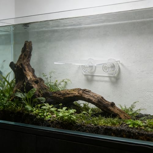 Kichvoe Aquarium Floating Shelf: Fish Tank Acrylic Ledge Plants Holder with Suction Cup - 5.9x4x2in Transparent Ledge for Aquarium Coral Aquatic Plants Moss - size: 15.00X10.00X5.00CM