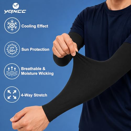 YQXCC 6 Pairs Arm Sleeves UV Sun Protection Sport Compression for Men Women - color: 2 Pairs Black/ 2 Pairs White/ 2 Pairs Gray