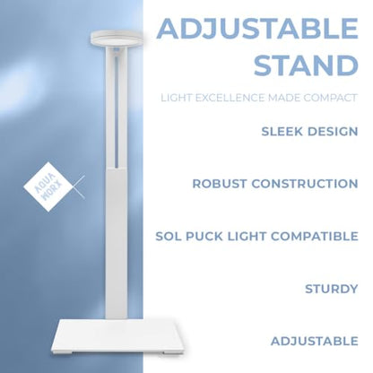 SOL Adjustable Light Stand - Nano Light Riser for Small Planted Tanks, Heavy Duty Aquarium Light Fixture - White - color: White, size: Adjustable Stand