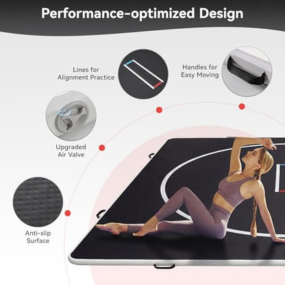 Inflatable Wrestling Mat 10FT / 13FT x 4IN, PVC Portable Wrestling Mats for Home, 4" Thick Jiu Jitsu Mats with Circles for Wrestling, Martial Arts, Jitsu, BJJ, Boxing, MMA, Judo Indoor Outdoor Use - size: 10FT*10FT*4IN
