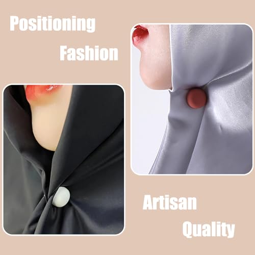 12 Pairs of Multi-Purpose Magnetic Pins, Strong Headband Magnetic Pins, Needleless Safety, Suitable for Women's Scarves, Shirts, Dresses, Clothes, Bags, Refrigerator Magnets (Matte, Glossy)