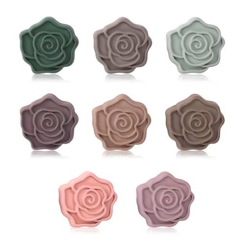 XIHIRCD 8pcs Magnetic Hijab Pins, Flower Shaped Small Hijab Magnets Multi-Purpose No-Snag Clothing Scarf Clasp Pinless Brooch for Women Men Shawl Scarves Clothes