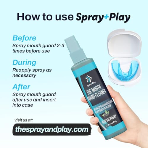 On-the-Go Mouth Guard Cleaner- Quickly Remove Odor, Fresh Scent & Fresh Flavor - Fruit Punch, Lemon Lime, Blue Raspberry – for Youth & Adult, Football, Boxing, Lacrosse & Any Sport Mouthpiece - 3 Pack
