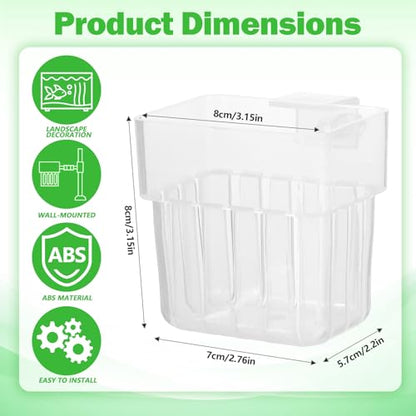 6 Pcs Aquarium Plant Holders, Hanging Aquatic Planter Cups with Hole, Adjustable Acrylic Fish Tank Plant Pot, Aquarium Plant Holder for Fish Tank Aquaponic Plant Cultivation and Aquascape Decorations