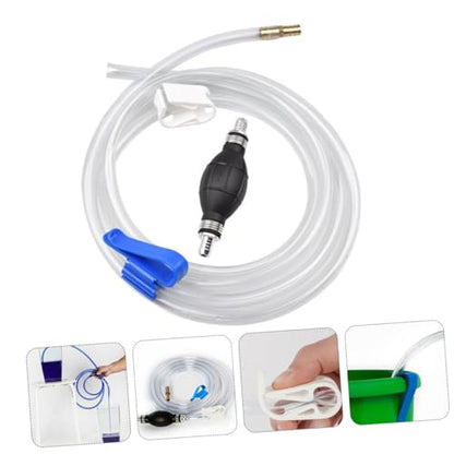 Manual Suction Hose Pump for Oil and Water Transfer, Practical Guide Oil Tube with Siphon Function, Vehicle and Fish Tank Water Suction Tool