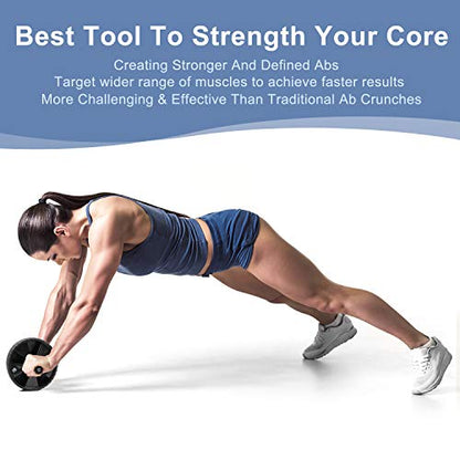 Ab Roller by XPRT Fitness – Toning Wheel for Core Exercises – Abdomen Training Equipment – Ab Rollout Wheel – Comfortable Grip and Top Performance – At-Home Rolling Workout