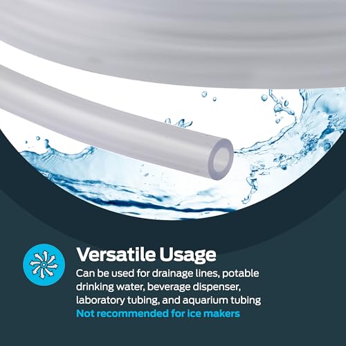 Eastman 1/4 Inch ID (3/8 Inch OD) PVC Clear Vinyl Tubing, 20 Foot Length, 98563 - size: 1/4 in. ID x 3/8 in. OD, style: 20 Ft.