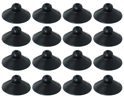 16Pcs Black Rubber Aquarium Suction Cups, Fish Tank Accessories for Pump, Line, Aeration Setup