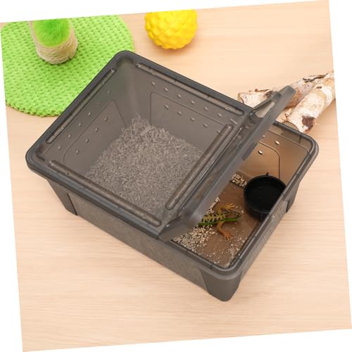 Reptile Terrarium Box Plastic Feeding Container for Bearded Dragons Turtles Geckos and Other Pets Reptile Tank for Pet Supply and Habitat Care