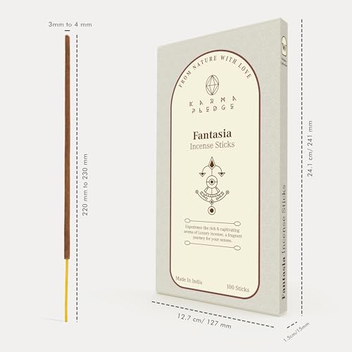 KarmaPledge Fantasia Incense Sticks, Burn Time 45-60 Min, 100 Sticks - color: Fantasia