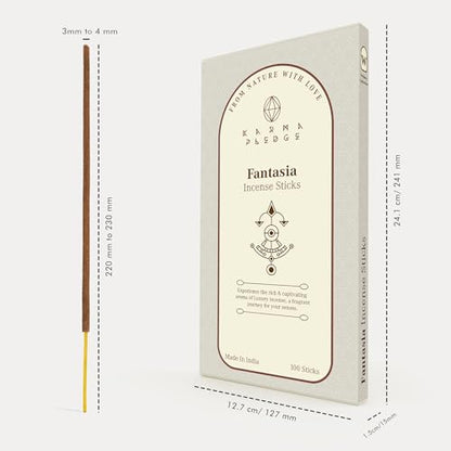 KarmaPledge Fantasia Incense Sticks, Burn Time 45-60 Min, 100 Sticks - color: Fantasia