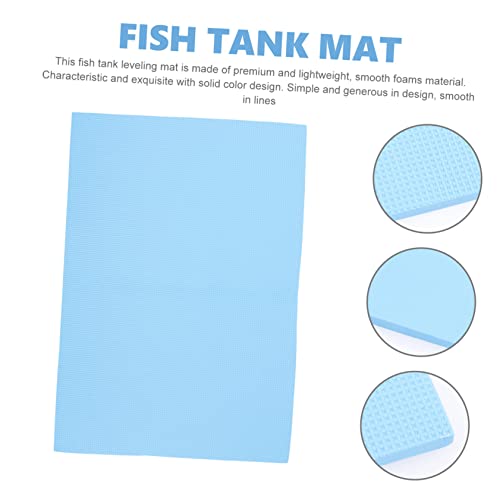 Mikikit Reptile Terrarium Cushioning Mat Thickened Nonslip Aquarium Bottom Pad Fish Tank Mat for Enhanced Heat Preservation and Shock Absorption - color: Blue