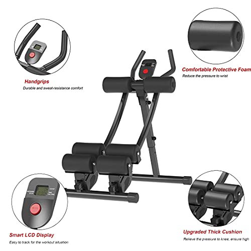 Ab Machine Multi-Functional Exercise Equipment for Home Gym, Height Adjustable Abs Workout Equipment