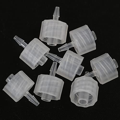MEETOOT 10pcs Male Luer Lock 1/16" PP Hose Barb Adapter for Laboratory Biochemical/Analytical Instruments, Food Machinery and Aquarium Equipment - size: 1/16Inch