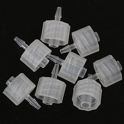 MEETOOT 10pcs Male Luer Lock 1/16" PP Hose Barb Adapter for Laboratory Biochemical/Analytical Instruments, Food Machinery and Aquarium Equipment - size: 1/16Inch