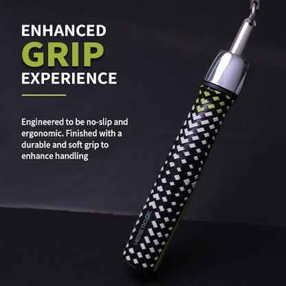 HEREROPE 1/4LB Weighted Jump Rope for Speed, Cardio, Boxing & Workout, Skipping Rope with Ball-bearing, Comfortable & Ergonomic Grip, Tangle Free Cable, Jump Ropes for Men Women Fitness - size: XL-9'6" (User Height 6'0"+ )