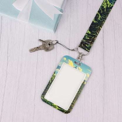 Cool Lanyard Retractable Badge Holder Reel Clip Heavy Duty Keychain Neck Lanyard for Keys Men Women Work ID Student Science Teacher, Nature Iceberg - color: Iceberg