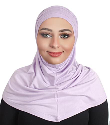 AL AMIRA Beautiful cotton hijab scarf Islamic women fancy hijab K101 - color: Lavender