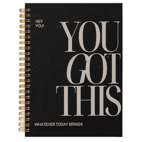 LZYRF You Got This Spiral Notebook Journal, Motivational Notebooks for Black Note Taking, Inspirational Journal for Women Men, Coworker Gifts Hardcover Notebook, 5.5x8.3 Inch - color: You got this