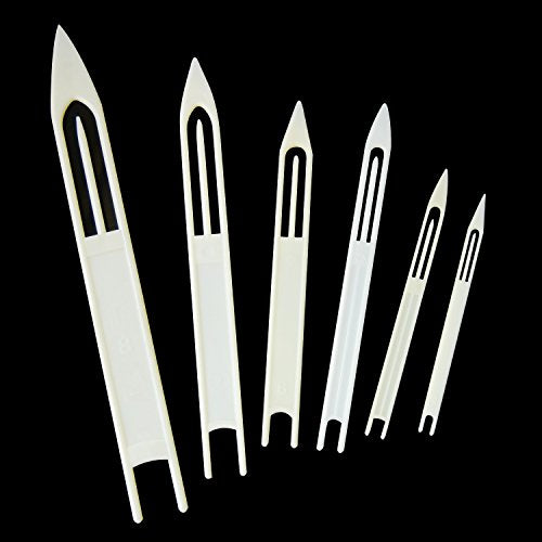 Fishing Net Needle Kit, 7pcs Netting Needle Shuttles Repair Tool Plastic Cast Net Mending Needles for Weaving and Sewing Size 3 4 5 6 7 8 9