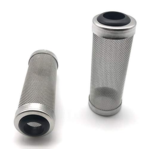 NACX 2Pcs Aquarium Fish/Shrimp Mesh Net Filter Guard，Fish Tank Intake Strainer Pre-Filter Cover Stainless Steel (11mm ID) - size: 11mm