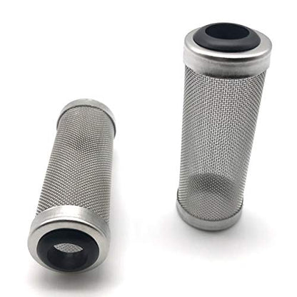 NACX 2Pcs Aquarium Fish/Shrimp Mesh Net Filter Guard，Fish Tank Intake Strainer Pre-Filter Cover Stainless Steel (11mm ID) - size: 11mm