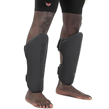 Mytra Fusion Shin Guards Artificial Leather MMA Shin Guards Muay Thai, Training, Sparring, Kickboxing, Martial Arts Shin Guards - size: X-Large