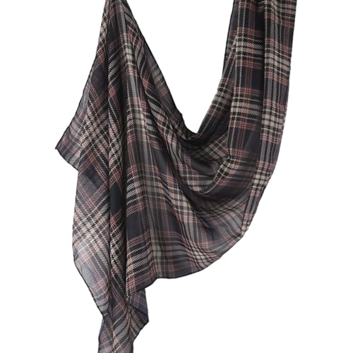 Hijab Scarf for Women Fashion Printed Modal Hijab Head Wrap Scarves Lightweight Long Scarf Shawls - color: Checkered
