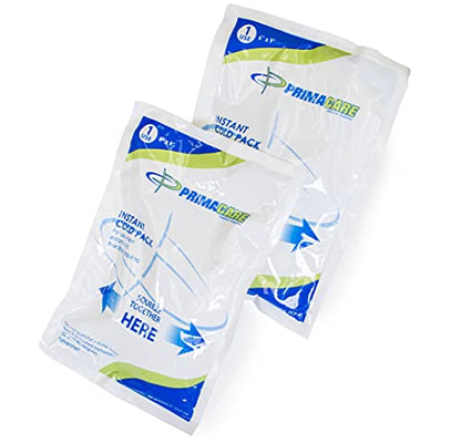 Primacare PCP-69 Instant Cold Packs (6” x 9”) – 24 Disposable Ice Packs with Non-Woven Covers for Pain Relief, Swelling, Inflammation, Sprains, Toothaches, First Aid, for Athletes & Outdoor Activities - size: 6" x 9"