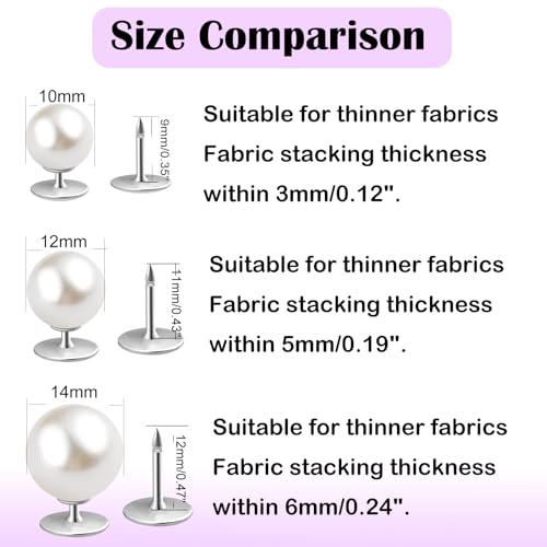 ZLMCUJE 18 Sets No Sew Pearls Decorative Replace Buttons Brooch Pearl Pins Removable Reusable for Clothes DIY Clothing Accessories(Mix) - size: Mixed Size