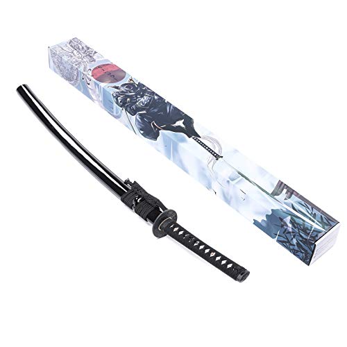 siwode Katana Handmade Full Tang Sharp, Alloy Tsuba Japanese Samurai Sword High Carbon Steel 1060,T10 1095, 40-Inch - color: Sanlinwushen