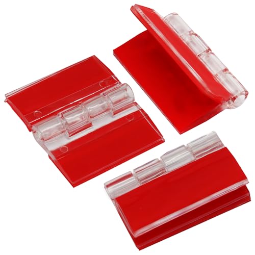 Hordion 12PCS Clear Acrylic Hinges Adhesive, Small Plastic Hinges 35x30mm | Foldable Hinge Tools for Cabinet Aquarium Lid Glass Furniture DIY Display Stand - size: 35x30mm