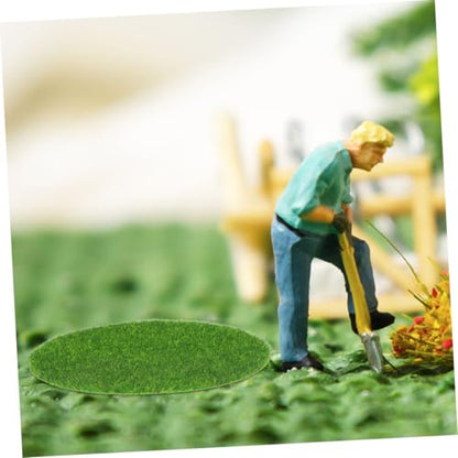 10pcs Artificial Moss Pad Pack Fake Grass Mat for Table Decor Wedding and Home Landscape