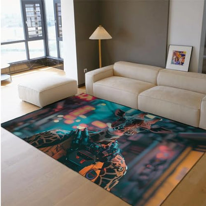 Sci-Fi Theme Style Area Rugs Sika Deer Rugs for Girls Bedroom Bathroom Living Room Machine Washable Non Slip Carpets Floor Large Rug 70x120cm - size: 2'4" x 4'