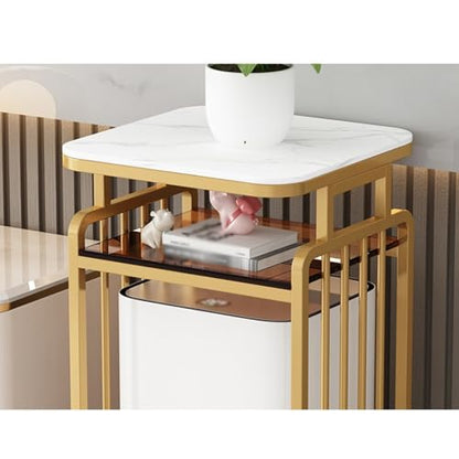 Living Room Sweeper Robot Shelf Organizer Drinking Fountain Shelf Fish Tank Cabinet Coffee Table Shelf Multifunctional(Black,60x40x85cm) - color: Black, size: 60x40x85cm