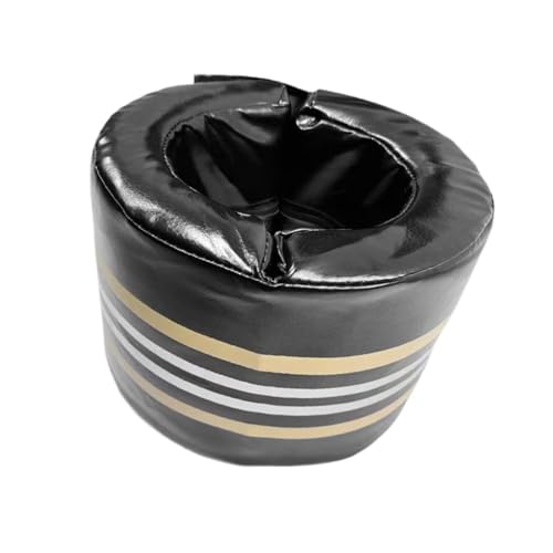 Boxing Strike Pads Equipment PU Leather Training Gear Professional Kicking Striking Pad Kick Shield for Martial Arts - color: Black