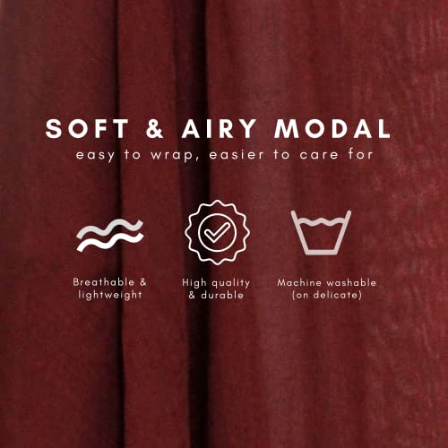 Modal Hijab for Women | Headscarf - color: Crimson Modal - Plain Hijab