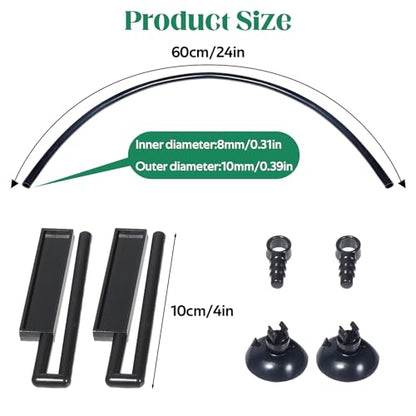 Psyqtsuary Floating Plant Corral for Aquarium, Floating Plant Fence for Aquarium Accessories, Fish Tank Plant Fence Adjustable Height with Water Level, Suitable for All Floating Plants and Aquariums