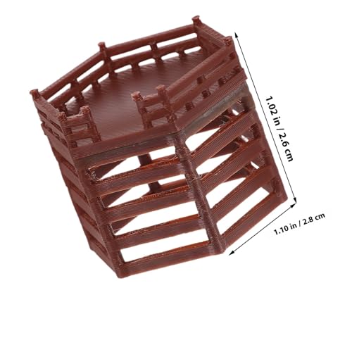 Mipcase Miniature Fish Tank Decoration Platform Model Aquarium Micro Landscape Ornament Hexagonal Platform 3x3x2.8cm for Desktop Aquarium and Small Garden Decor