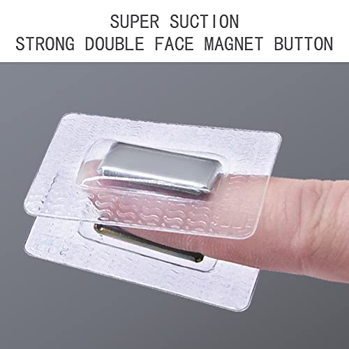 SEMINI Hidden Sew Magnetic Snap Invisible Hidden Sew in PVC Hidden Purse Closure for Fastener Handbag Cloth Clasp DIY Craft Sewing Tools (20x10mm) - size: 20x10mm,Rectangular