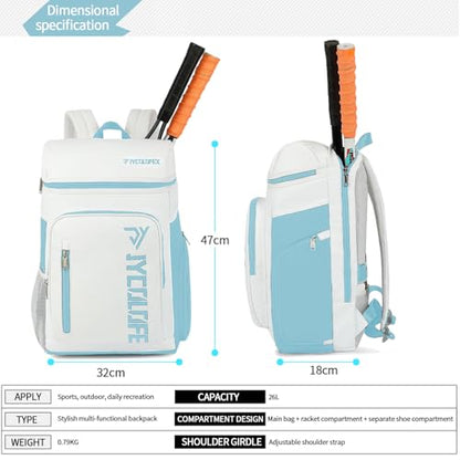 gym duffel bag backpack wrestling bag with shoe compartment 4 kinds of back method waterproof sports walking laptop - color: D-light Blue