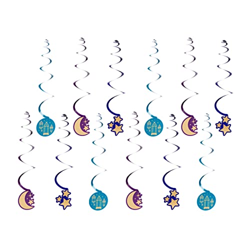 Amscan 9914180 Opulent Eid Swirl Decorations - style: Hanging Swirls