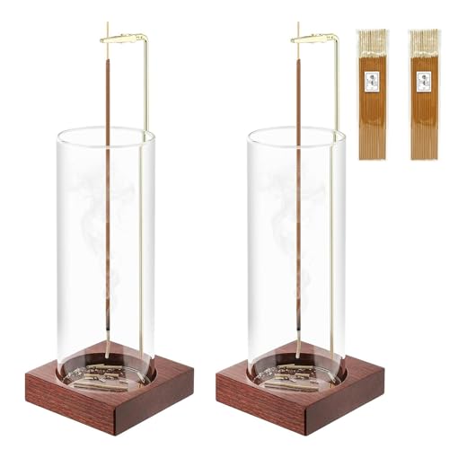 Incense Holder,Wooden Incense Holder for Sticks (Brown-2pc) - color: Brown 2pc