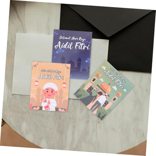 Veemoon 6pcs Eid Mubarak Money Envelopes Unique Eid Paper Envelopes for Cash Sturdy Design for Celebrations and Special Occasions