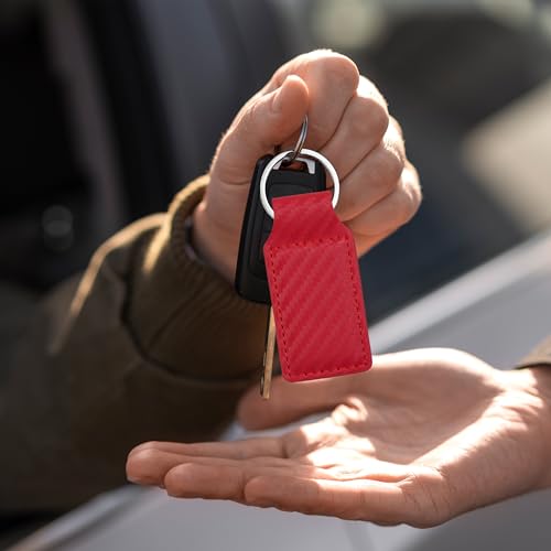 LaserGram Rectangle Keychain, Allah 2, Personalized Engraving Included (Carbon Fiber Red) - color: Carbon Fiber Red