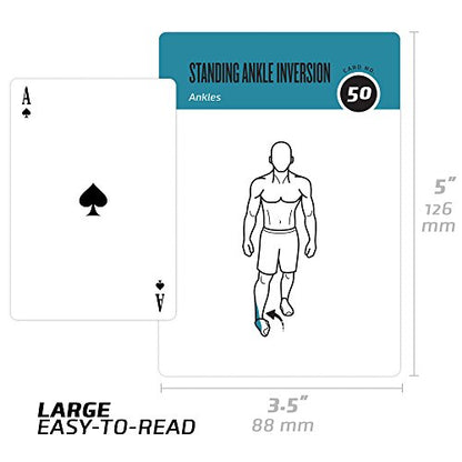 NewMe Fitness Stretching Workout Cards, Instructional Fitness Deck for Women & Men, Beginner Fitness Guide to Training Exercises at Home or Gym - style: Stretching