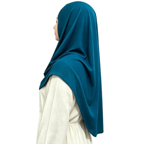 Ready To Wear Hijab For Women Instant Turban Stretch Soft Muslim Scarf For Prayer Long Hijabs Islamic Jersey Abaya - color: New Syan